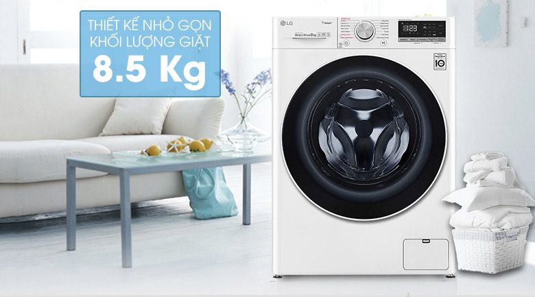 Máy giặt LG Inverter 8.5kg FV1408S4W- Gọi 0904234356 để có giá tốt nhất